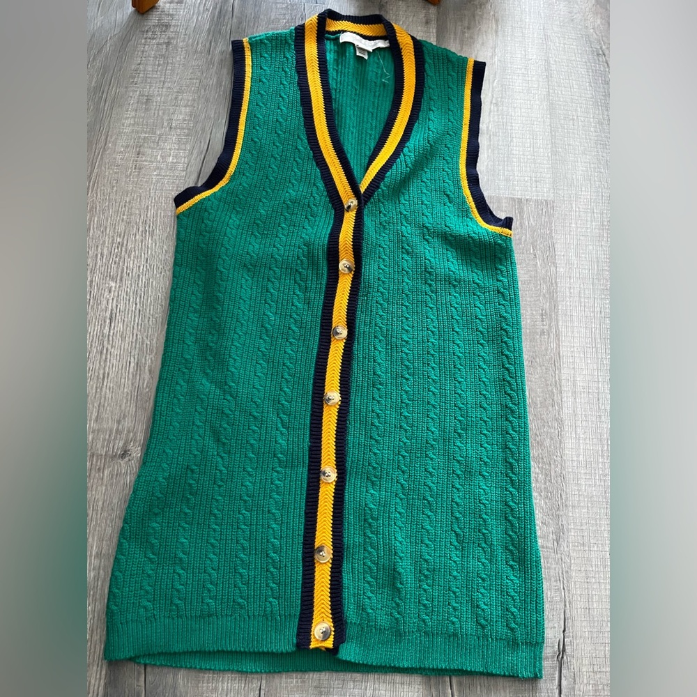 All Week Long Sweater Vest Dress 100% cotton cable knit spring